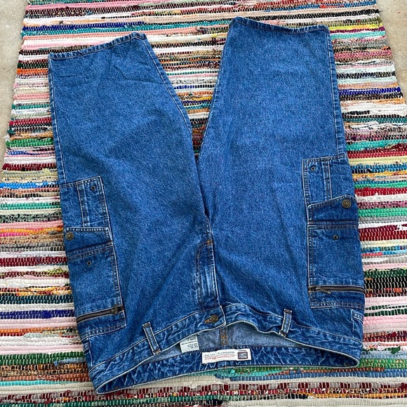 Vintage Faded Glory Cargo Denim Capri Jeans-#1936+ - Picture 8 of 12